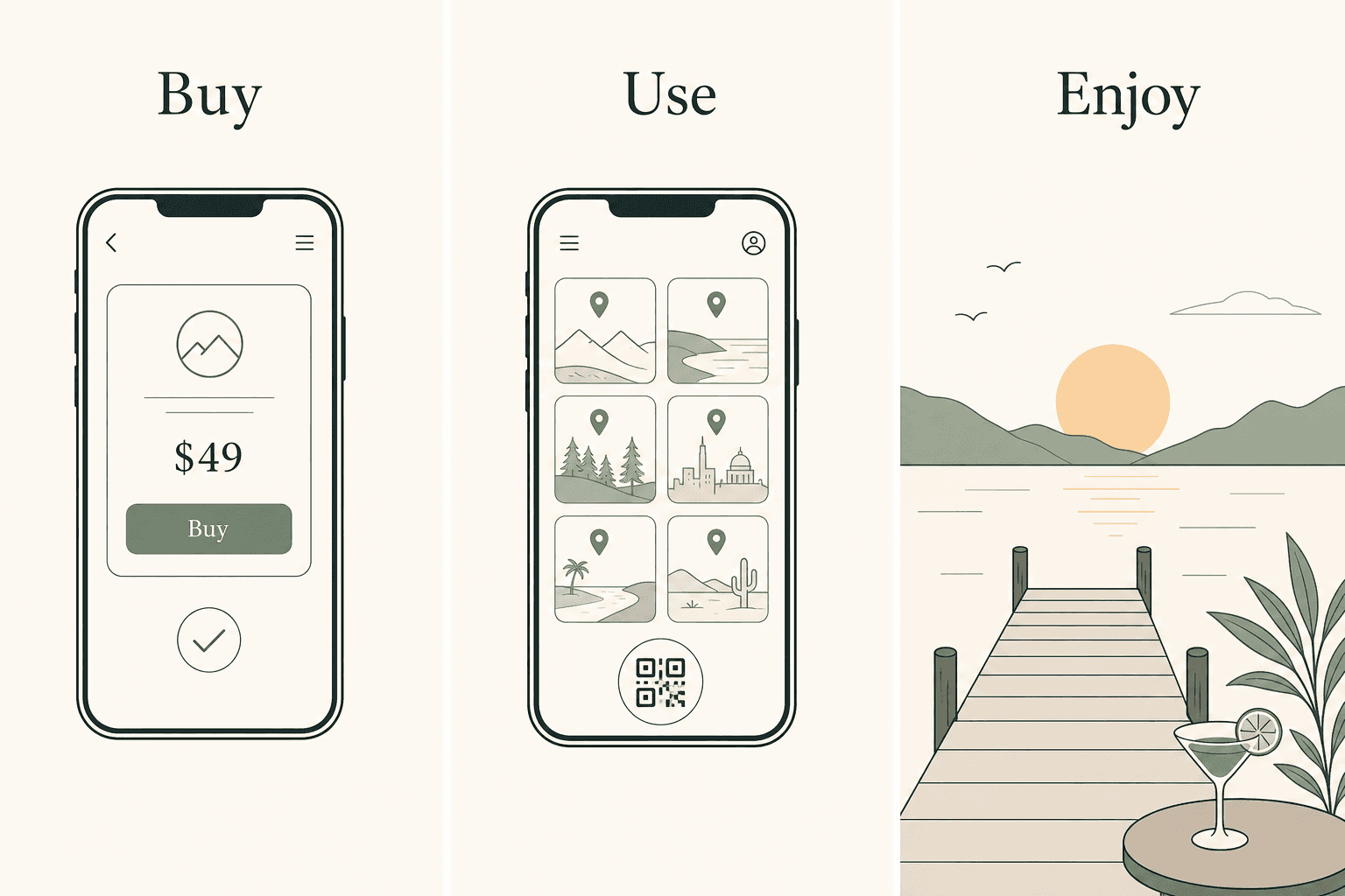 Buy your pass, use it to browse spots on your phone, enjoy Lake Geneva